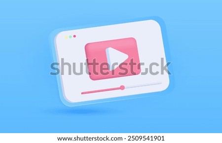 3d icon blue social media live streaming new idea concept vector design.vector icon 3d illustration