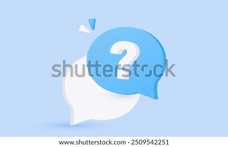 3d question mark speech bubble icon vector concept new idea design.vector icon 3d illustration