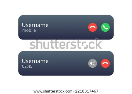 Mobile call popup window for smart phone.