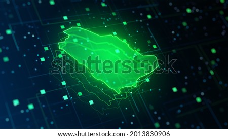 Saudi Arabia technology network, KSA Digital map, Riyadh Hi-Tech business