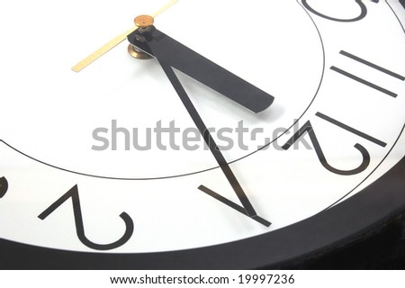 wall clock at 12. time is running out