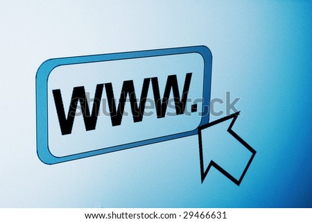 internet browser showing a www communication concept