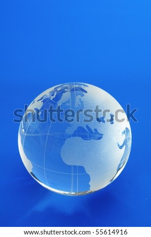 globe and blue copyspace showing showing business or eco concept
