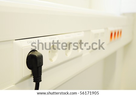 jack or power outlet with copyspace