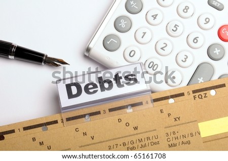 dept word on business folder showing finance or financial concept