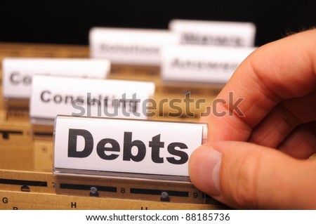 dept word on business folder showing finance or financial concept