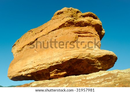 Balancing rock at Garden of the Gods, Colorado Springs, Colorado.