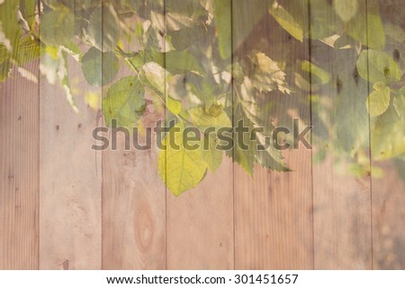 Wood painting on leaf art background.