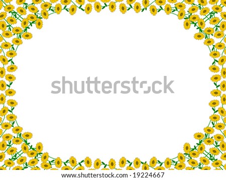 elegant frame with lovely sunflowers