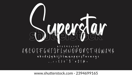 superstar Script font Best Alphabet Alphabet Brush Script Logotype Font lettering handwritten