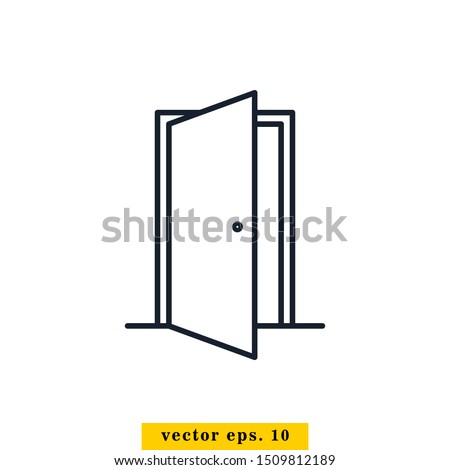 Door Icon Vector Logo Design Template