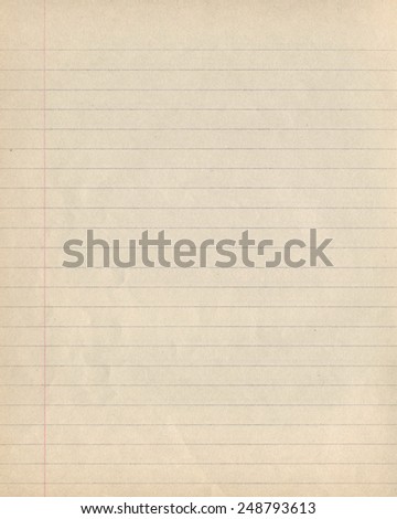 Beige exercise book paper in line, background, texture