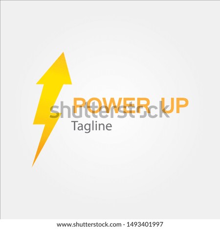 Arrow UP lightning power logo, icons, template - vector eps 10