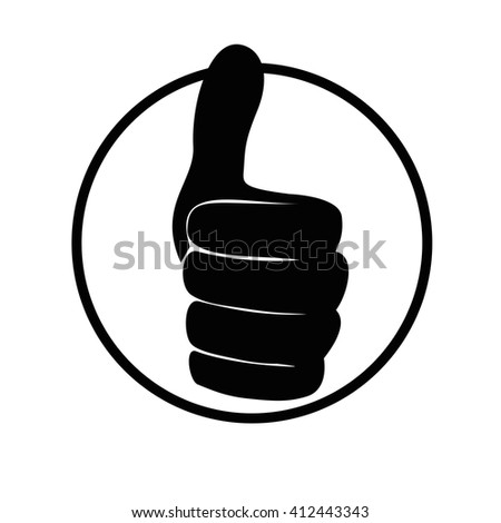 The thumb up icon. Like and yes, approve symbol