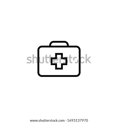 This First Aid Box icon is in Line style available to download as EPS 10