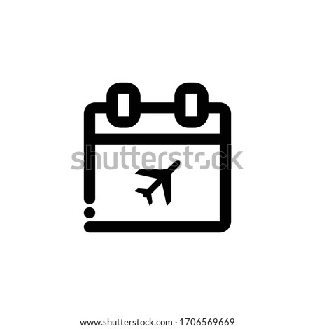 This Flight Schedule icon is in Line style available to download as EPS 10