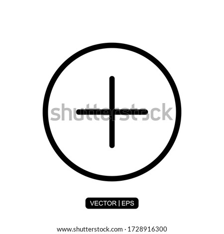 Plus, Add Button icon vector illustration logo template for many purpose. Isolated on white background.