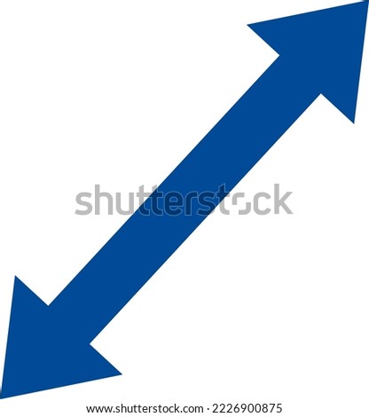 Illustration of an arrow pointing up and down (bidirectional)