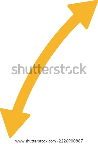 Illustration of an arrow pointing up and down (bidirectional)