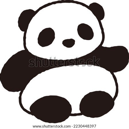 cute panda baby hand drawn illustration