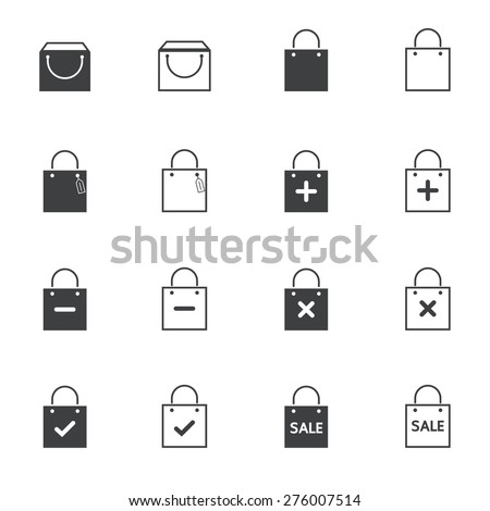 Shopping bag icons 