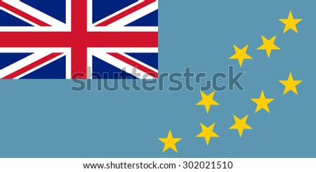 Tuvalu flag - vector icon