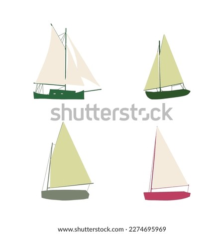 Similar – Image, Stock Photo Sailboats in a small harbour at the lake