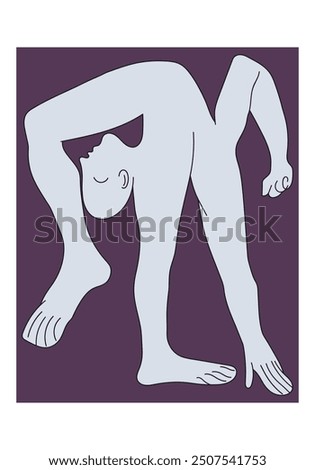 The Acrobat by Picasso. Vector illustration