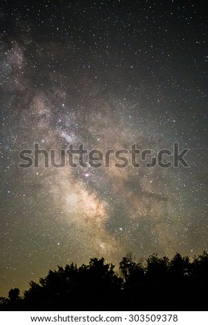 Close-up view of Milky Way Galaxy at dark location