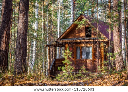 A log cabin in the Russian forest