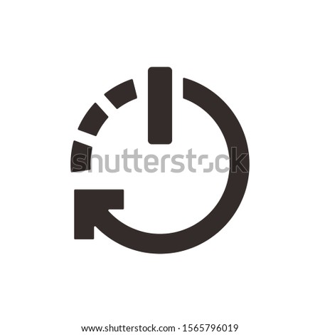 Outline restart vector icon. Restart illustration for web, mobile apps, design. Restart vector symbol.