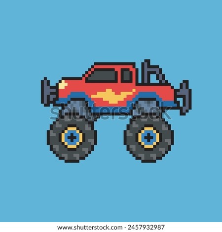 MONSTER TRUCK CAR PIXEL ART