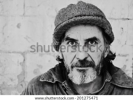 portrait of old man with grey beard