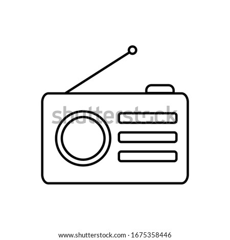 Radio icon simple vector design. Radio logo template