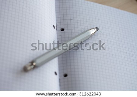 pencil notebook drawing shot note for business and education