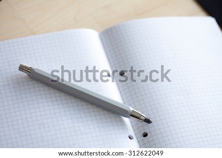 pencil notebook drawing shot note for business and education