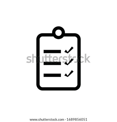 Clipboard icon vector. Task icon isolated