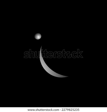 design vector illustration the planet venus icon and the moon close together on the night of friday 24 march 2023