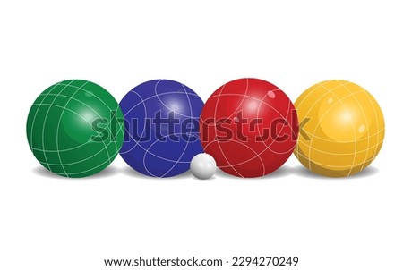 3D Illustration of Bocce Balls in several colors. Perfect For Additional Images With Bocce Sports Theme.