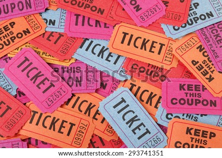 Colorful Ticket Background Stock Photo 293741351 : Shutterstock