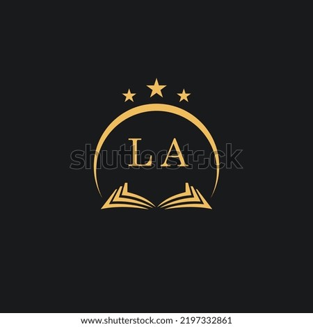 Letters initial LA design modern law firm and lawyer logo vector