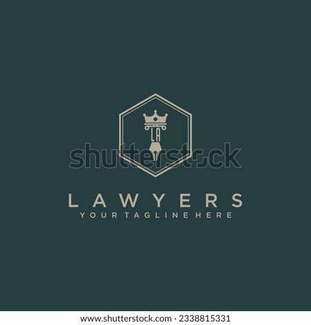 LA initials design modern legal attorney law firm lawyer advocate consultancy business logo vector