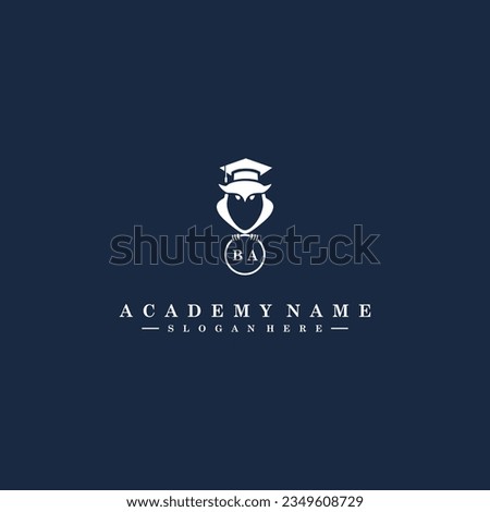 BA Initials Academy Logo Vector Art Icons and Graphics