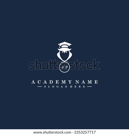 JP Initials Academy Logo Vector Art Icons and Graphics