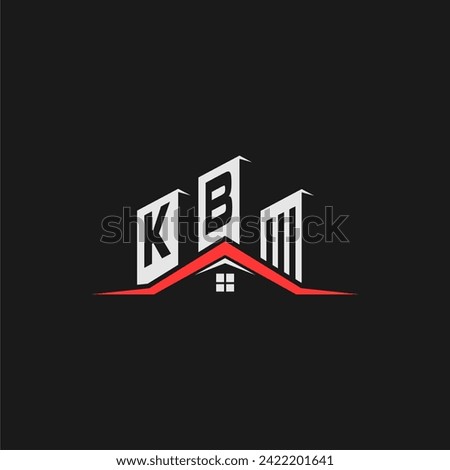 KB Initial Construction Real Estate Home Logo Design Vector