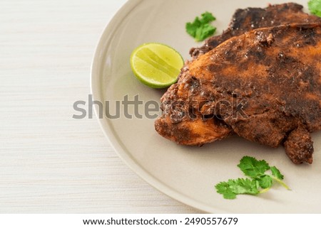 Similar – Image, Stock Photo Tasty rice with beans in bowl on table