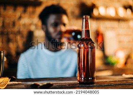 Similar – Image, Stock Photo Man drinking beer Beer