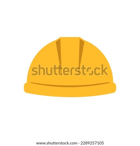 Vector construction helmet illustration. Construction helmet illustration. Construction helmet cartoon style icon. Isolated on a white background.