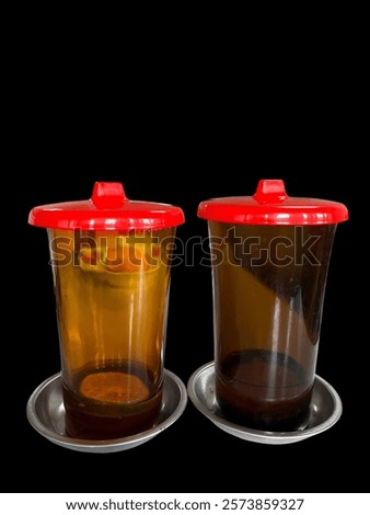 Similar – Image, Stock Photo Various glassware on orange table