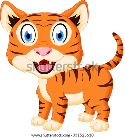 Cute Tiger Cartoon Stock Vector Illustration 331525610 : Shutterstock